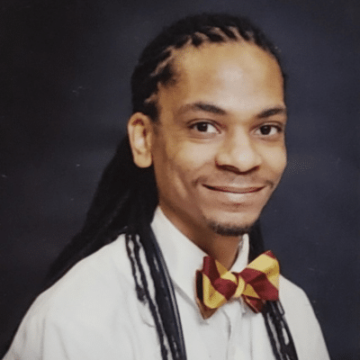 a person wearing a bow tie