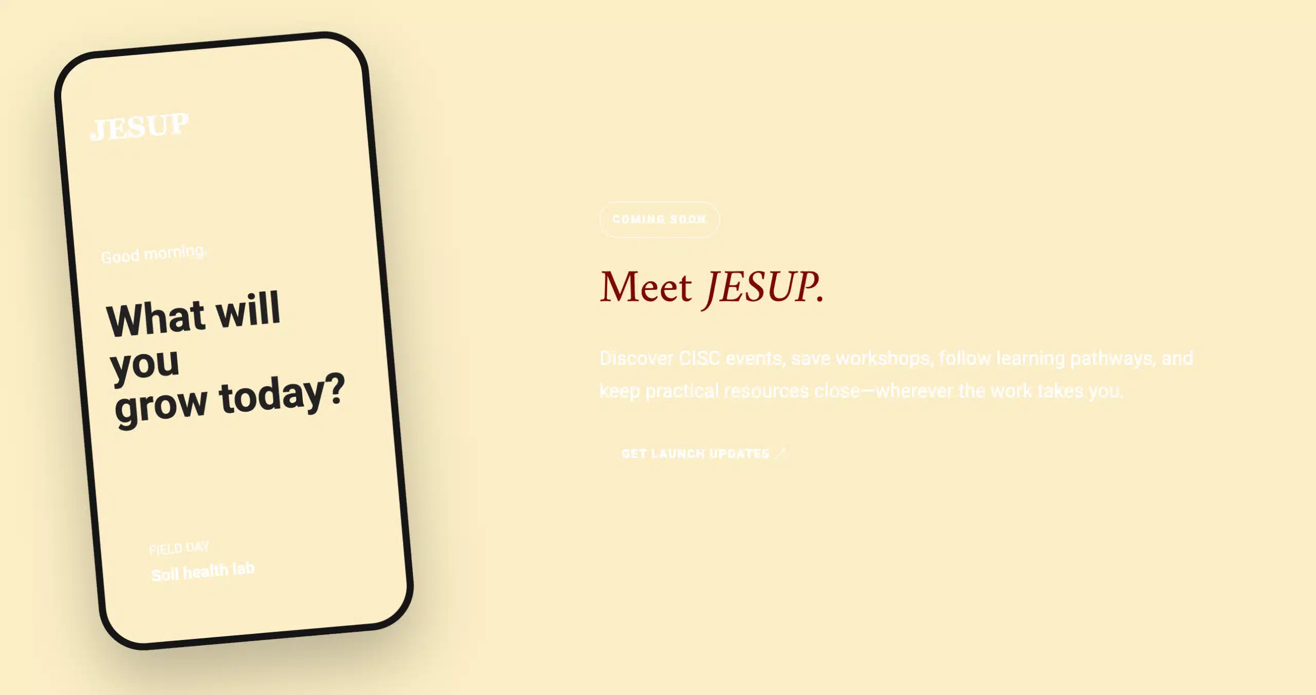 Preview of the forthcoming JESUP mobile app