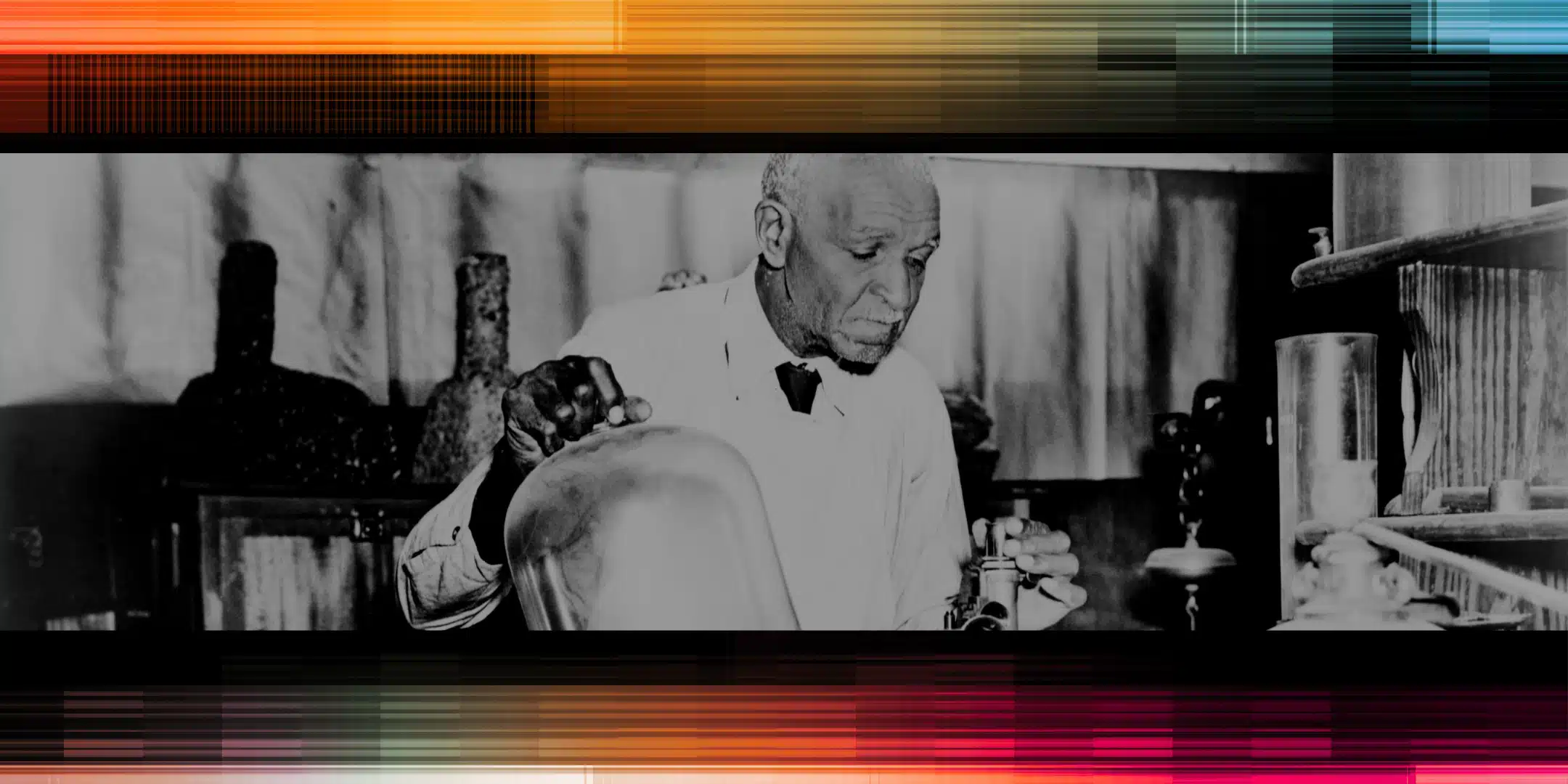 George Washington Carver working in his laboratory — PAWC 2026